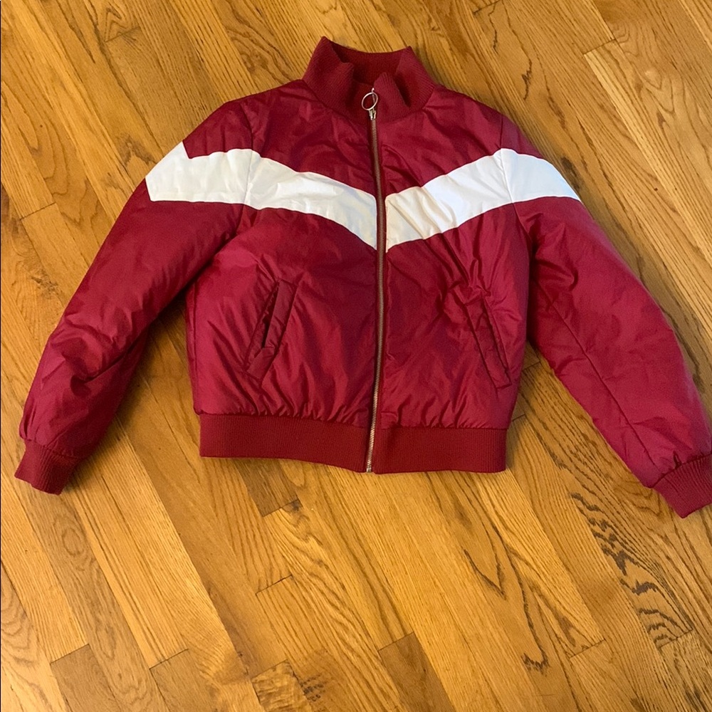 Forever 21 Burgundy Quilted Jacket